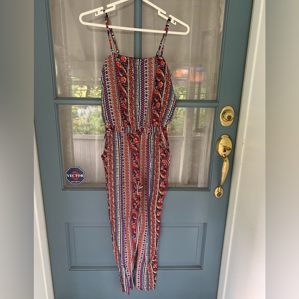 SALE! 😎 Sans Souci Vibrant Patterned Jumpsuit Size XS - Picture 3 of 14